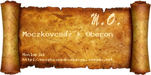 Moczkovcsák Oberon névjegykártya